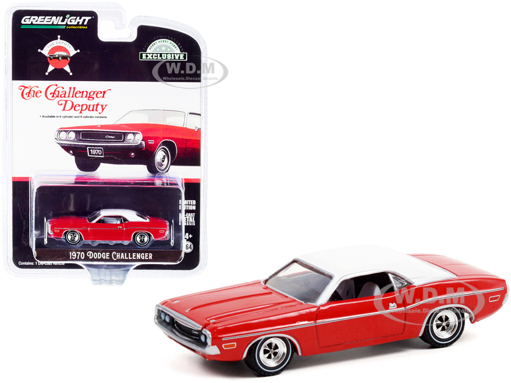 New  Welly Red 1970 Dodge Challenger T/A 6 Pack  Approximately 1/43 Scale