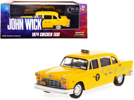 1974 Checker Yellow #5L89 N.Y.C. Taxi John Wick Chapter 3 Parabellum 2019 Movie 1/43 Diecast Model Car Greenlight 86607