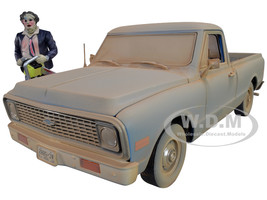 1971 Chevrolet C10 Pickup Truck Dirty Version Leatherface Figurine The Texas Chain Saw Massacre 1974 Movie 1/18 Diecast Model Car Highway 61 18022