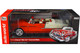 1955 Chevrolet Bel Air Convertible Gypsy Red India Ivory White American Muscle 30th Anniversary 1/18 Diecast Model Car Autoworld AMM1265