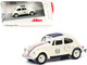 Volkswagen Beetle Rally #53 Cream with Stripes 1/64 Diecast Model Car Schuco 452012800