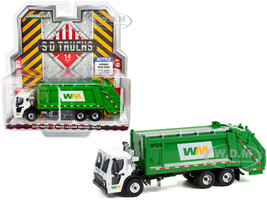 2020 Mack LR Rear Loader Refuse Garbage Truck WM Waste Management White Green S.D. Trucks Series 14 1/64 Diecast Model Greenlight 45140 C