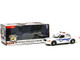 2008 Ford Crown Victoria Police Interceptor White Dark Blue Stripes Indiana State Police Hot Pursuit Series 1/24 Diecast Model Car Greenlight 85543