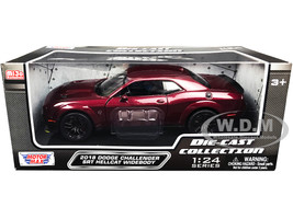 2018 Dodge Challenger SRT Hellcat Widebody Burgundy Metallic Die-Cast Collection Series 1/24 Diecast Model Car Motormax 79350