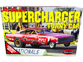 Skill 2 Model Kit 1969 Dodge Charger Funny Car Mr. Norm's Supercharger Legends of the Quarter Mile 1/25 Scale Model Polar Lights POL989