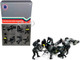 Formula One F1 Pit Crew 7 Figurine Set Team Black Release II 1/18 Scale Models American Diorama 76554