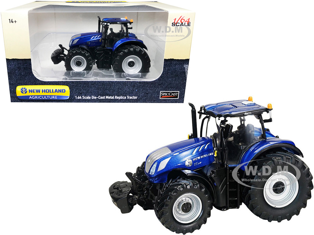 New Holland Blue Power T7.315 Tractor Blue Metallic 1/64 Diecast 