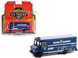 2019 Step Van Dark Blue Auxiliary Patrol Support New York City Police Department NYPD HD Trucks Series 22 1/64 Diecast Model Car Greenlight 33220 C