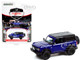 2021 Ford Bronco 2-Door VIN #001 Lightning Blue Black Top Navy Pier Blue Interior Lot #3008 Barrett Jackson Scottsdale Edition Series 8 1/64 Diecast Model Car Greenlight 37240 E