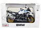 BMW R1250 GS White Blue Red Stripes 1/12 Diecast Motorcycle Model Maisto 31101-20100