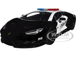 Lamborghini Centenario Police Black and White Hyper-Spec Series 1/24 Diecast Model Car Jada 30011