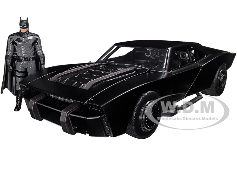 BATMOBILE & BATMAN FIGURE THE BATMAN 2022 MOVIE DC COMICS 1/24