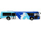 Proterra ZX5 Battery-Electric Transit Bus #140 Express Mission College Santa Clara Valley California White Blue The Bus & Motorcoach Collection 1/87 HO Diecast Model Iconic Replicas 87-0311