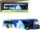 Proterra ZX5 Battery-Electric Transit Bus #140 Express Mission College Santa Clara Valley California White Blue The Bus & Motorcoach Collection 1/87 HO Diecast Model Iconic Replicas 87-0311
