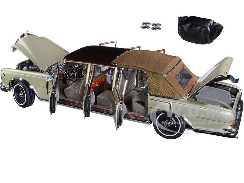 1964-81 MERCEDES 600 PULLMAN W100 LANDAULET CONVERTIBLE GOLD 1/18