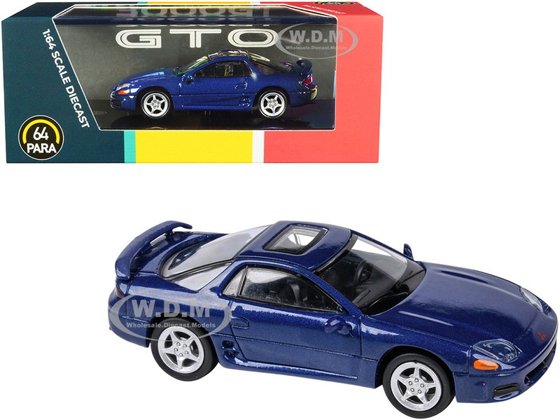 Mitsubishi 3000GT GTO with Sunroof Mariana Blue Metallic 1/64 Diecast Model Car Paragon PA-55138