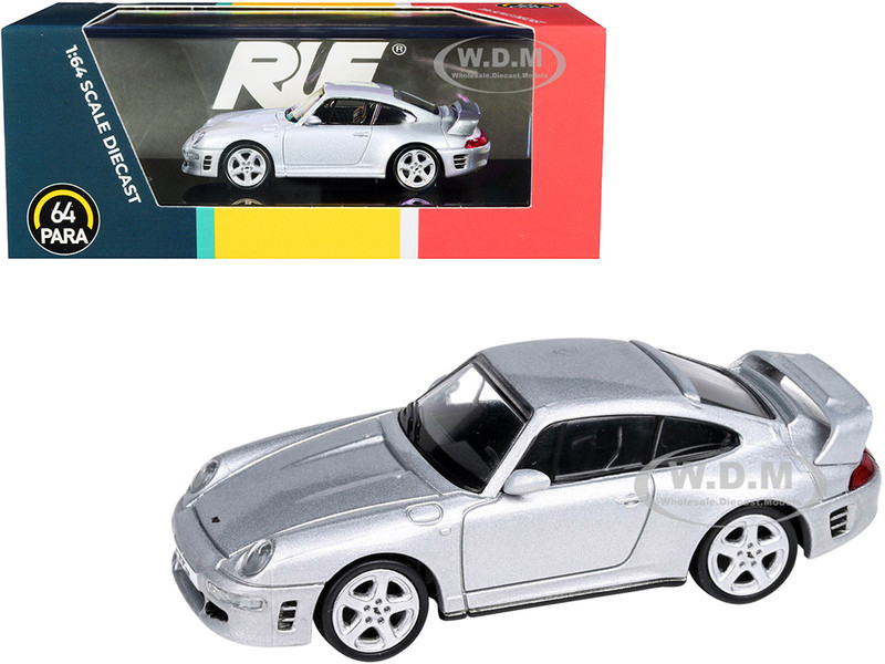 RUF CTR2 Silver Metallic 1/64 Diecast Model Car Paragon PA-55371
