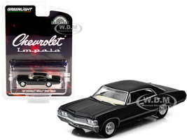 1967 Chevrolet Impala Sport Sedan Tuxedo Black Hobby Exclusive 1/64 Diecast Model Car Greenlight 30333