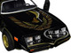 1980 Pontiac Firebird Trans Am T/A Turbo 4.9L Starlite Black Golden Eagle Hood and Stripes 1/24 Diecast Model Car Greenlight 84037