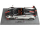 Pagani Huayra Roadster BC Silver Metallic Carbon Gray White Red Stripes Red Accents DISPLAY CASE Limited Edition 200 pieces Worldwide 1/18 Model Car BBR P18159 A