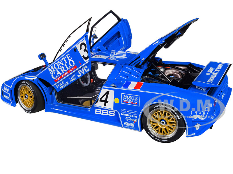 Bugatti EB110 #34 Alain Cudini Eric Helary Jean-Christophe Boullion 24  Hours Le Mans 1994 1/18 Model Car Autoart 89417