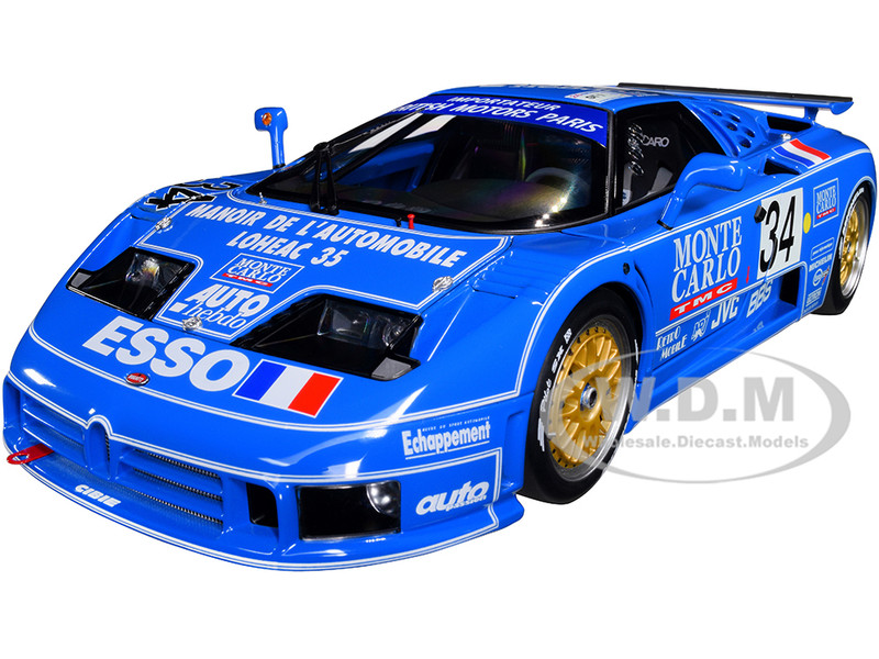 Bugatti EB110 #34 Alain Cudini Eric Helary Jean-Christophe Boullion 24 Hours Le Mans 1994 1/18 Model Car Autoart 89417