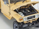 Toyota Land Cruiser 40 RHD Right Hand Drive Pickup Truck Beige Matt White Top 1/18 Diecast Model Car Kyosho 08958 BE