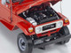 Toyota Land Cruiser 40 RHD Right Hand Drive Pickup Truck Red Matt White Top 1/18 Diecast Model Car Kyosho 08958 R