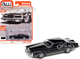 1977 Lincoln Continental Mark V Black Luxury Cruisers Limited Edition 16206 pieces Worldwide 1/64 Diecast Model Car Autoworld 64332-AWSP079 B