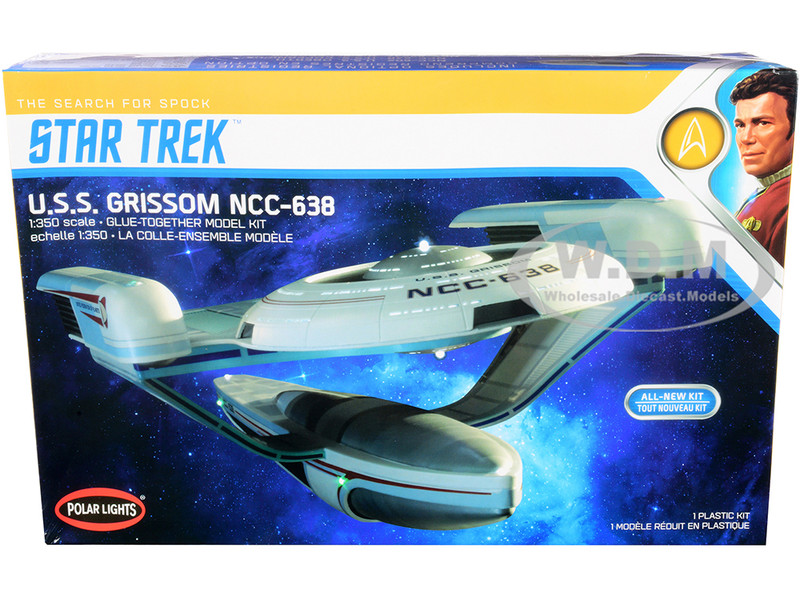 Skill 2 Model Kit U.S.S. Grissom NCC-638 Starship Star Trek III: The Search for Spock 1984 Movie 1/350 Scale Model Polar Lights POL991 M