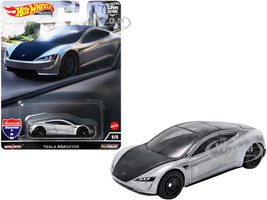 Tesla Roadster Silver Metallic Black American Scene Car Culture Series Diecast Model Car Hot Wheels HCK02