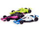 105th Indianapolis 500 2021 Podium Set of 3 IndyCars 1/64 Diecast Model Cars Greenlight 11523