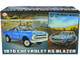 1970 Chevrolet K5 Blazer Medium Blue Metallic White Top 1970 Dealer Ad Truck Limited Edition 1020 pieces Worldwide 1/18 Diecast Model Car ACME A1807704