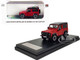 Land Rover Defender 90 Works V8 Red Metallic Black Top 70th Edition 1/64 Diecast Model Car LCD Models LCD64016
