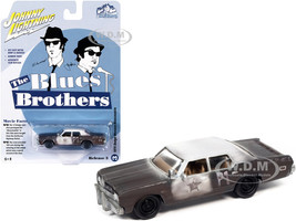 1974 Dodge Monaco Bluesmobile Black White The Blues Brothers 1980 Movie Pop Culture Series 3 1/64 Diecast Model Car Johnny Lightning JLPC005-JLSP215