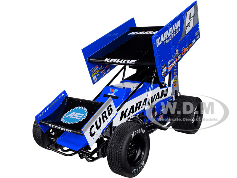 Winged Sprint Car #9 Kasey Kahne "Karavan Trailers" (2021) 1/18 Diecast Model Car By ACME -Closeout Items Sales A1809510 1 72611.1648585055.800.600