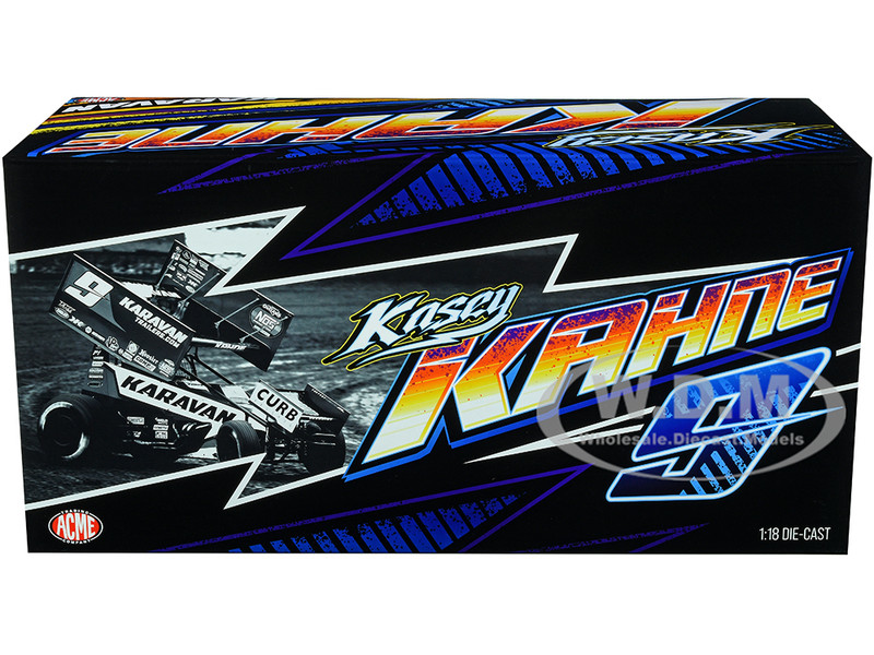 Winged Sprint Car #9 Kasey Kahne "Karavan Trailers" (2021) 1/18 Diecast Model Car By ACME -Closeout Items Sales A1809510 6 16533.1648585065.800.600