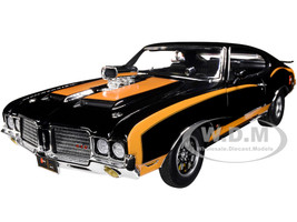 1972 Oldsmobile 442 Hurst Drag Outlaw Black Gold Stripes Limited Edition 636 pieces Worldwide 1/18 Diecast Model Car ACME A1805621