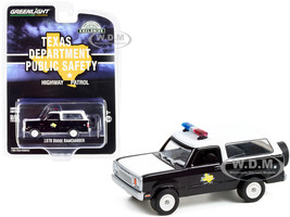 1978 Dodge Ramcharger Black White Highway Patrol Texas Department of Public Safety Hobby Exclusive 1/64 Diecast Model Car Greenlight 30302