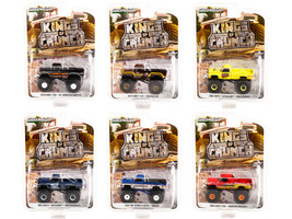 Kings of Crunch Set of 6 Monster Trucks Series 10 1/64 Diecast Model Cars Greenlight 49100