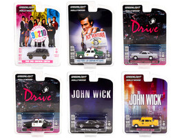 Hollywood Series Set of 6 pieces Release 33 1/64 Diecast Model Cars Greenlight 44930