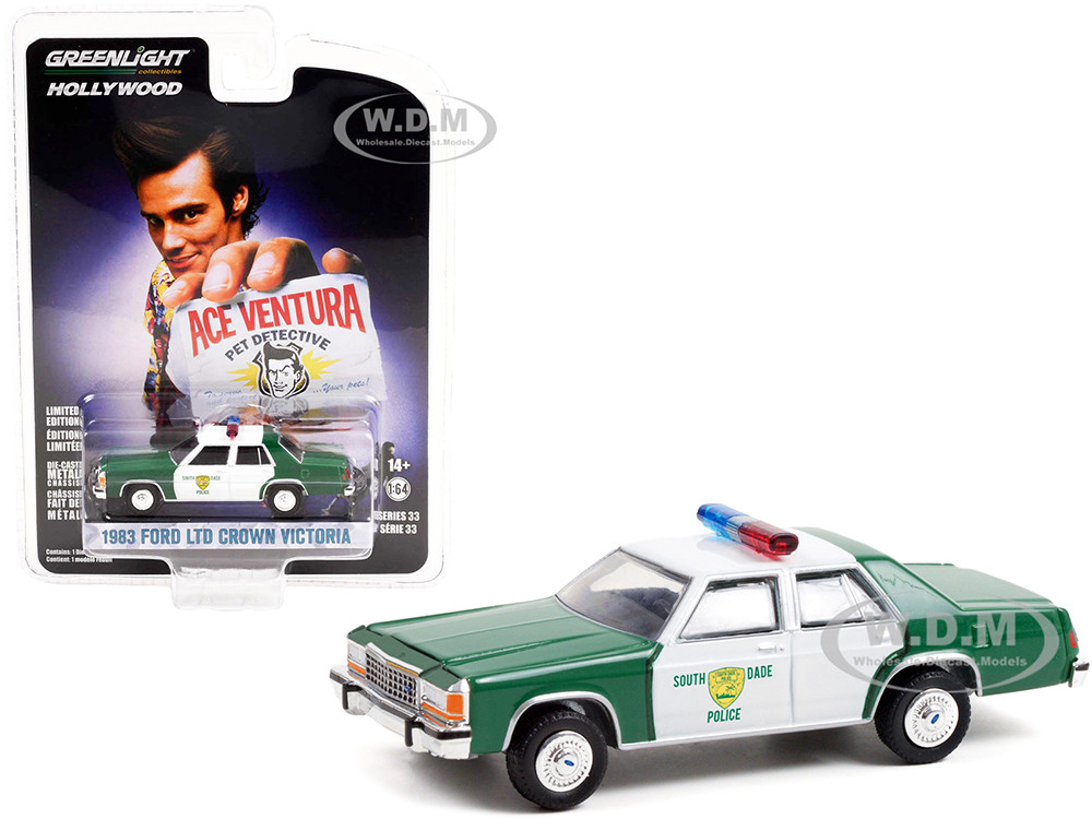 1983 Ford LTD Crown Victoria Green and White Miami-Dade Police Department  Ace Ventura Pet Detective