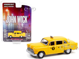 1974 Checker Yellow #5L89 N.Y.C. Taxi John Wick Chapter 3 Parabellum 2019 Movie Hollywood Series Release 33 1/64 Diecast Model Car Greenlight 44930 F