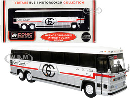 1980 MCI MC-9 Crusader II Intercity Coach Bus Toronto Guelph Ontario Canada Gray Coach Vintage Bus & Motorcoach Collection 1/87 HO Diecast Model Iconic Replicas 87-0330