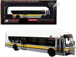New Flyer Xcelsior XN-40 Transit Bus #77 Harvard Boston MBTA Massachusetts The Bus & Motorcoach Collection 1/87 HO Diecast Model Iconic Replicas 87-0333