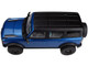 2021 Ford Bronco First Edition Lightning Blue Metallic Matt Black 1/18 Model Car GT Spirit ACME US046