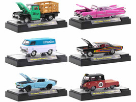 Auto-Thentics 6 piece Set Release 69 DISPLAY CASES Limited Edition 8400 pieces Worldwide 1/64 Diecast Model Cars M2 Machines 32500-69