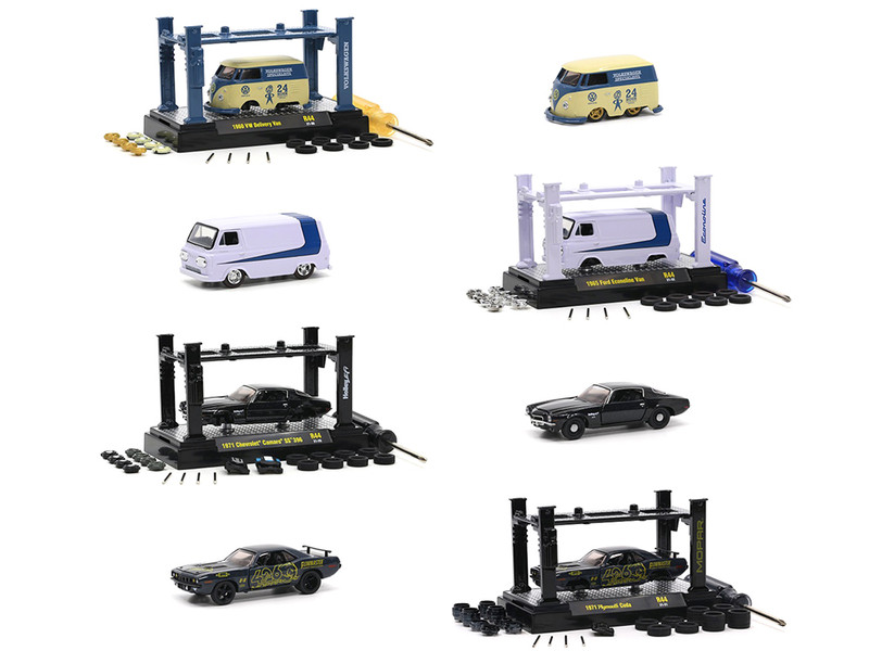 Model Kit 4 piece Car Set Release 44 Limited Edition 9400 pieces Worldwide 1/64 Diecast Model Cars M2 Machines 37000-44