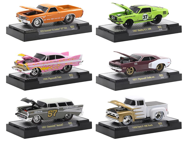 Ground Pounders 6 Cars Set Release 22 IN DISPLAY CASES Limited Edition 7750 pieces Worldwide 1/64 Diecast Model Cars M2 Machines 82161-22