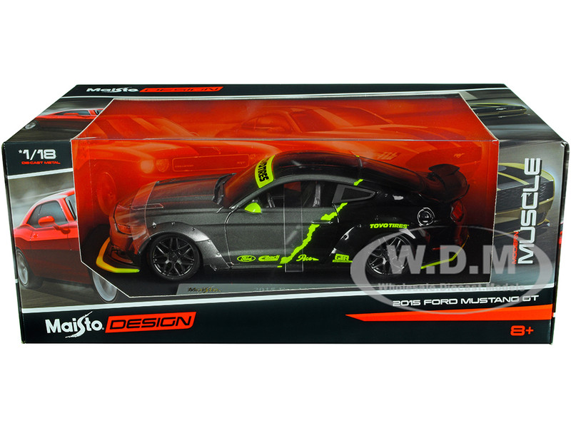 Maisto AMG GT & 2015 Ford Mustang GT セット 2015 FORD MUSTANG GT 5.0 GRAY MET. & BLACK 1/18 DIECAST MODEL CAR
